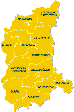 Mapa powiatów