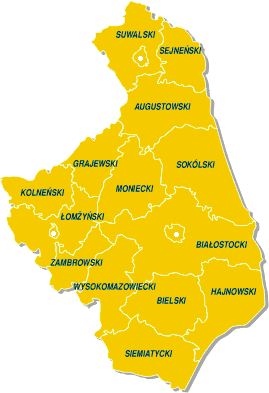 Mapa powiatów